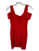 Antonio Melani Size 0 Red Polyester Blend Off Shoulder Back Zip Dress Red / 0