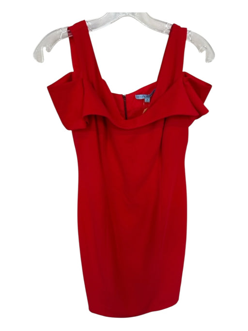 Antonio Melani Size 0 Red Polyester Blend Off Shoulder Back Zip Dress Red / 0