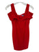 Antonio Melani Size 0 Red Polyester Blend Off Shoulder Back Zip Dress Red / 0