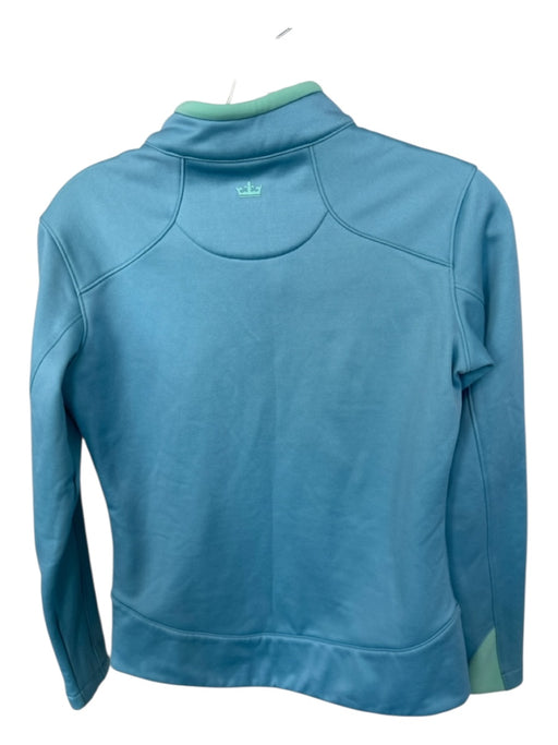 Peter Millar Size XS Blue & Green Polyester Blend Fleece Lined Full ZIp Jacket Blue & Green / XS