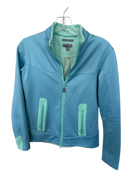 Peter Millar Size XS Blue & Green Polyester Blend Fleece Lined Full ZIp Jacket Blue & Green / XS