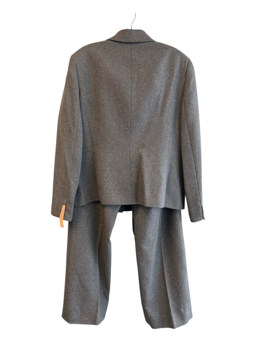 Le Suit Size 16 Gray Polyester Side Zip 3 button Straight Leg Pant Set Gray / 16