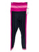 Beach Riot Size XS Black & Pink Polyester Blend Ribbed Side Stripe Pant Set Black & Pink / XS