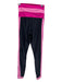 Beach Riot Size XS Black & Pink Polyester Blend Ribbed Side Stripe Pant Set Black & Pink / XS
