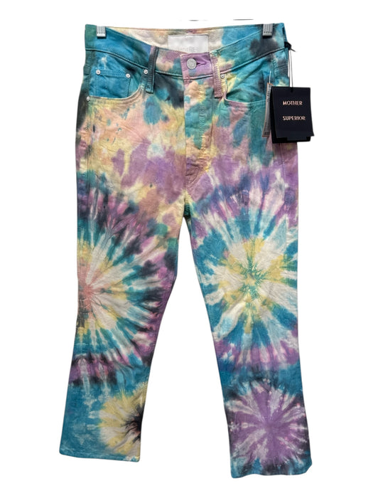 Mother Size 26 Blue, Yellow, Purple Cotton Blend Button Fly Tie Dye Jeans Blue, Yellow, Purple / 26