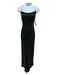 Ieena for Mac Duggal Size 4 Black Polyester Criss Cross Back Back Zip Maxi Gown Black / 4
