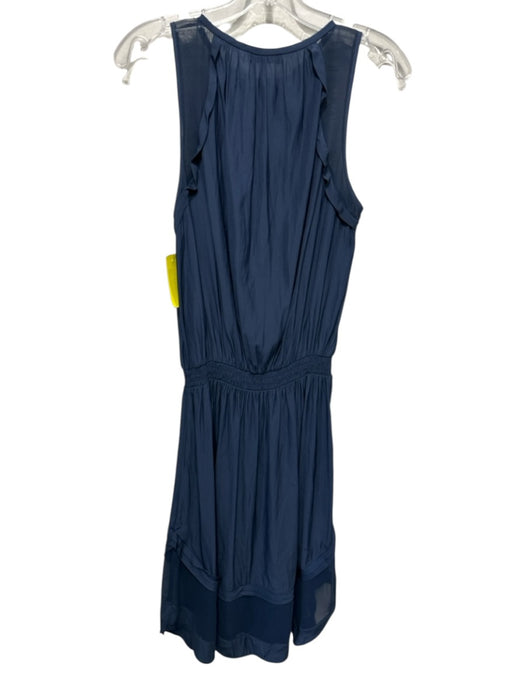 Ramy Brook Size M Dark Blue Polyester Blend Smocked Waist Knee Length Dress Dark Blue / M