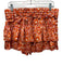 Shug! Size L Orange & White Silk Sleeveless Tank Abstract Print Short Set Orange & White / L