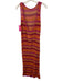 MNG Size 4 Pink, Orange, Beige Cotton Sleeveless Knit Stripe Coverup Dress Pink, Orange, Beige / 4