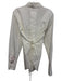 Frame Size L White Cotton Long Sleeve Buttons Blouse Top White / L