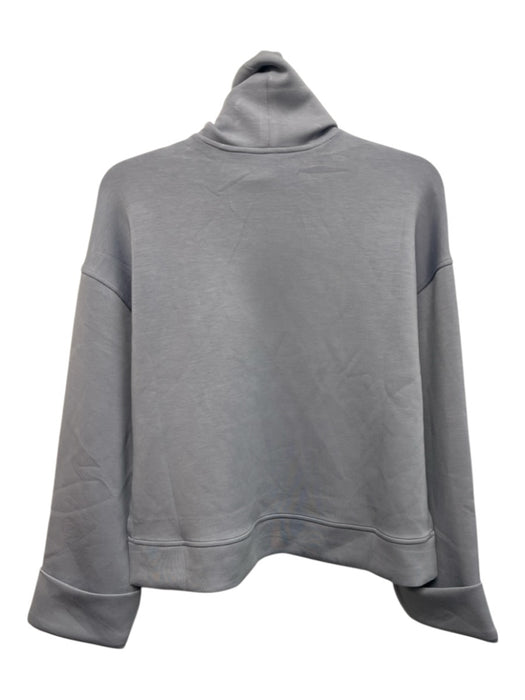 Spanx Size M Blue Gray Tencel Blend Long Sleeve Heathered Split Sides Sweater Blue Gray / M
