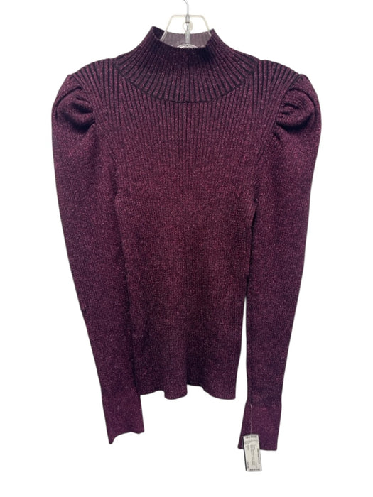 Esqualo Size S Purple & Black Viscose Blend Long Sleeve Ribbed Sweater Purple & Black / S