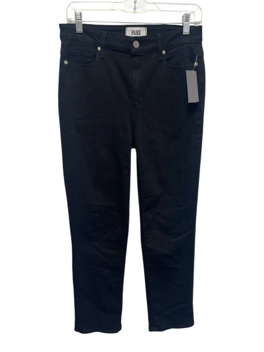 Paige Size 28 Black Rayon Blend High Rise Straight Leg Jeans Black / 28