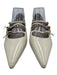 Sam Edelman Shoe Size 8.5 Cream White Patent Leather Pointed Toe Buckles Flats Cream White / 8.5