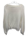 Free People Size M Ivory Cotton Fuzzy Long Sleeve Sweater Ivory / M