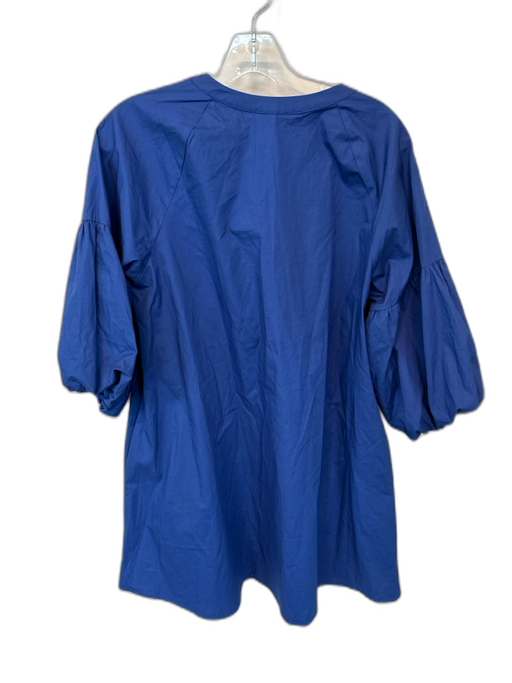 Sugarlips Size S Blue Cotton Puff Sleeve Midi Dress Blue / S