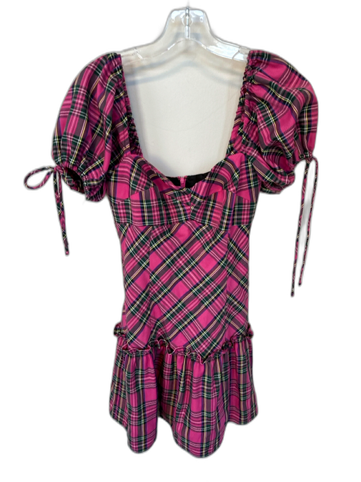 Amanda Uprichard Size S Pink Polyester Puff 1/2 Sleeve Plaid Mini Dress —  Labels Resale Boutique