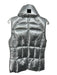 SAM. Size Small Silver Nylon Duck Down Quilted Zip Front Puffer Vest Silver / Small
