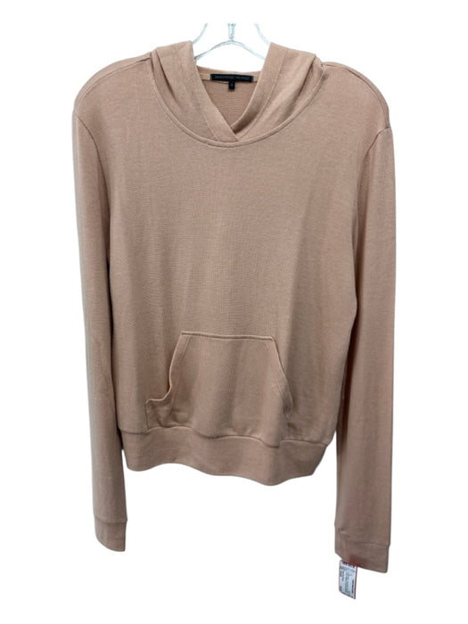 Beautiful People Size Small Blush Beige Tencel Blend Long Sleeve Hood Knit Top Blush Beige / Small
