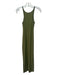 Eterne Size XS Green Cotton Blend Ribbed Sleeveless Sheath Maxi Dress Green / XS