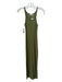 Eterne Size XS Green Cotton Blend Ribbed Sleeveless Sheath Maxi Dress Green / XS