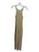 Eterne Size XS Tan Cotton Blend Ribbed Sleeveless Sheath Maxi Dress Tan / XS