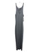 Eterne Size XS Gray Cotton Blend Ribbed Sleeveless Sheath Maxi Dress Gray / XS