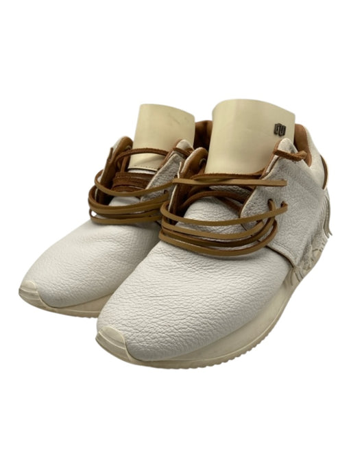 Esse Ut Esse Shoe Size 37 White, Beige, Brown Leather lace up Fringe Sneakers White, Beige, Brown / 37