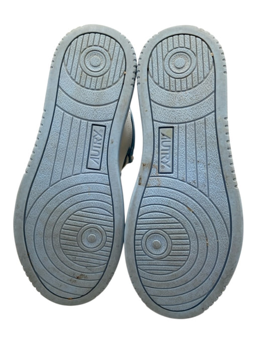 Autry Shoe Size 38 Blue, White, Beige Leather Colorblock Lace Up Sneakers Blue, White, Beige / 38