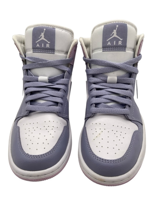 Air Jordan Shoe Size 7.5 Purple & White Leather Colorblock Lace Up Sneakers Purple & White / 7.5