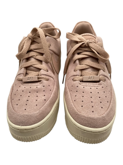 Nike Shoe Size 7.5 Blush Pink & Cream Suede Low Top Lace Up Platform Sneakers Blush Pink & Cream / 7.5