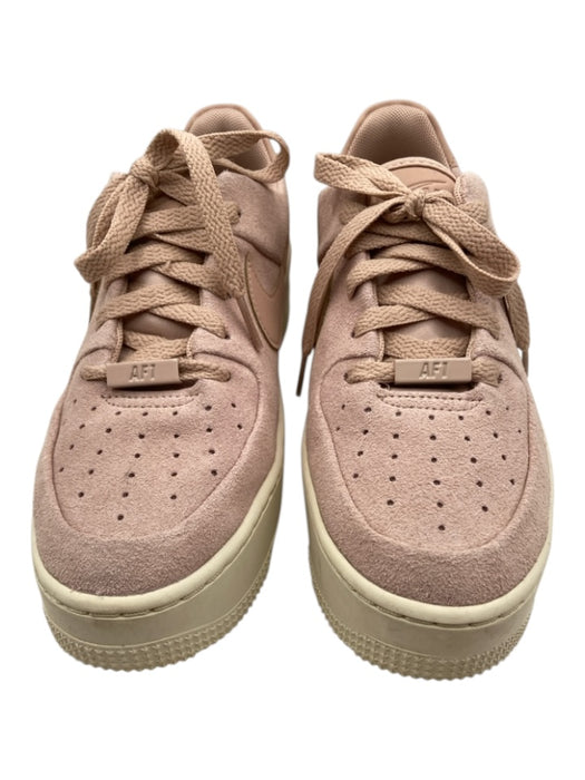 Nike Shoe Size 7.5 Blush Pink & Cream Suede Low Top Lace Up Platform Sneakers Blush Pink & Cream / 7.5