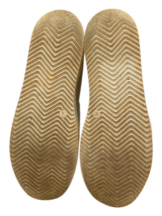 Henry Beyreliu Shoe Size 7.5 Cream & White Leather Elastic Studs Sneakers Cream & White / 7.5