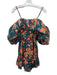Ulla Johnson Size 00 Teal & Orange Cotton Short Puff Sleeve Floral Dress Teal & Orange / 00