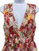 Zimmermann Size 0 Red, Pink, Orange Linen Blend Sleeveless Floral Gathered Dress Red, Pink, Orange / 0