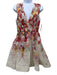 Zimmermann Size 0 Red, Pink, Orange Linen Blend Sleeveless Floral Gathered Dress Red, Pink, Orange / 0