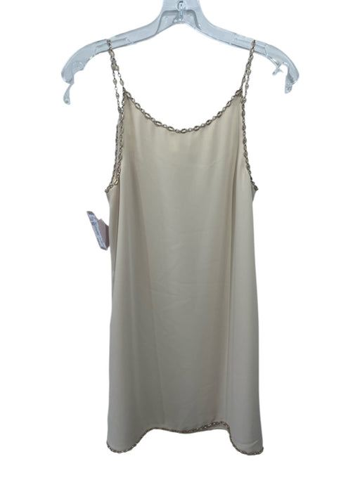Alexis Size XS Cream Polyester Chain Strap Chain Link Dress Cream / XS