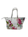 Tumi White, Pink & Multi Coated Canvas Leather trim Abstract Floral Logo Bag White, Pink & Multi / Medium