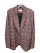 Boden Size 14 Tan, Brown & Pink Wool Houndstooth Button Close Jacket Tan, Brown & Pink / 14