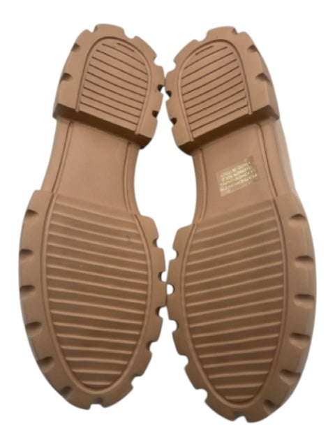 AGL Shoe Size 38 Beige Pink Leather round toe Lug sole Loafer Flats Beige Pink / 38