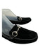 Gucci Shoe Size 37.5 Black & Silver Suede & Leather Round Square Toe Flats Black & Silver / 37.5