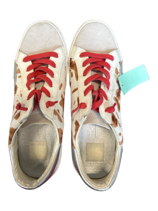 Dolce Vita Shoe Size 7.5 Taupe & Brown Suede Animal Print Calf Hair Sneakers Taupe & Brown / 7.5