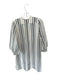 Apiece Apart Size 8 White & Black Cotton & Linen Long Balloon Sleeve Dress White & Black / 8