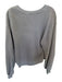 Agolde Size M Gray Cotton Long Sleeve V Neck Sweatshirt Gray / M