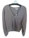 Agolde Size M Gray Cotton Long Sleeve V Neck Sweatshirt Gray / M