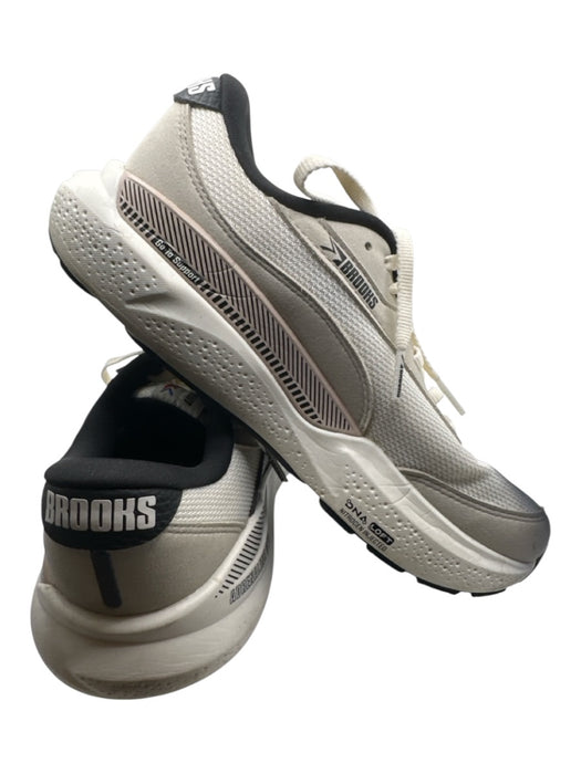 Brooks Shoe Size 7.5 White & Black Canvas Athletic Sneakers White & Black / 7.5