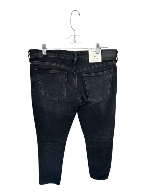 Citizens of Humanity Size 29 Black Cotton Blend Low Rise Distressed Slim Jeans Black / 29