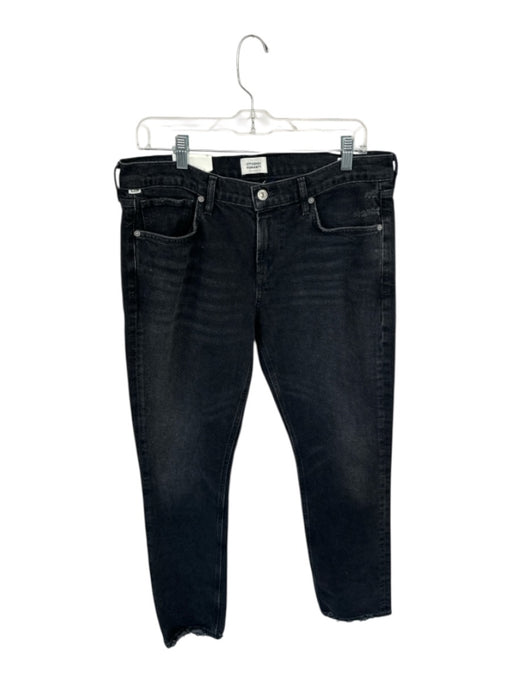Citizens of Humanity Size 29 Black Cotton Blend Low Rise Distressed Slim Jeans Black / 29