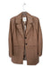 Avec Les Filles Size M Tan Vegan Leather Long Sleeve 2 button Long Trench Coat Tan / M