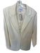 Liverpool Size M Ivory Polyester Blend Shoulder Pads Long Sleeve 1 Button Jacket Ivory / M